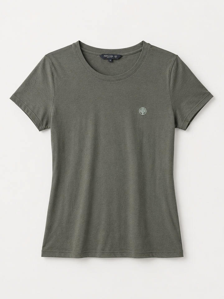 camiseta dama 
verde militar 