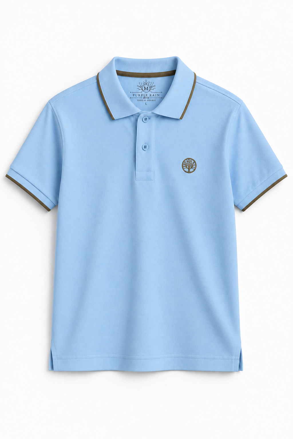 Camiseta Polo Hombre Piqué Clásico Slim - Purple Rain