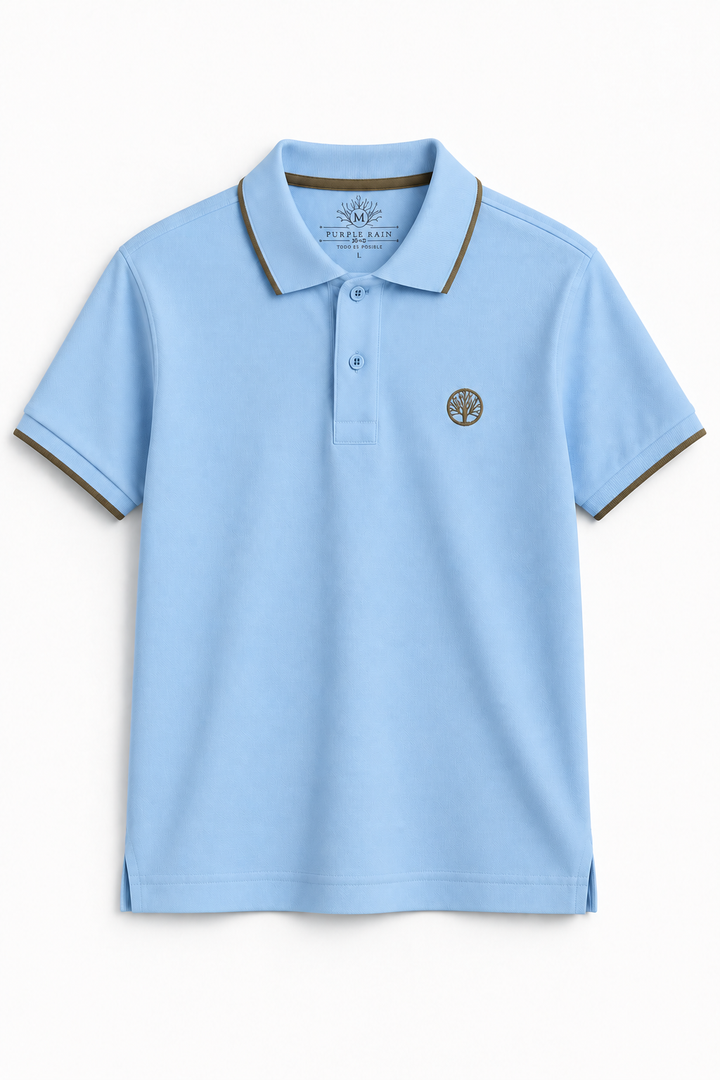 Camiseta Polo Hombre Piqué Clásico Slim - Purple Rain