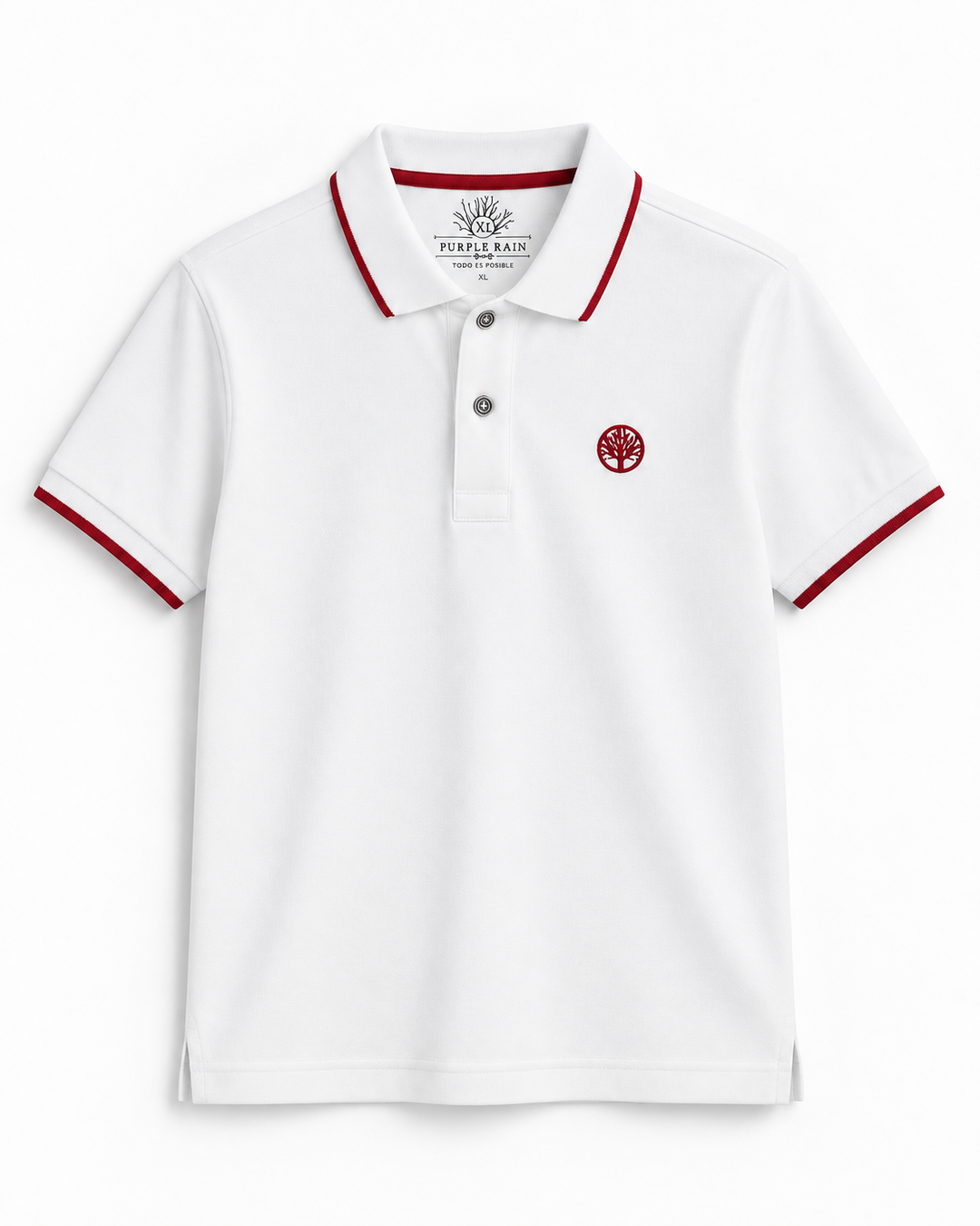 Camiseta Polo Hombre Piqué Clásico Slim - Purple Rain