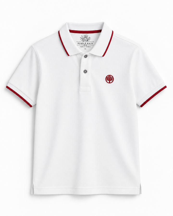 Camiseta Polo Hombre Piqué Clásico Slim - Purple Rain