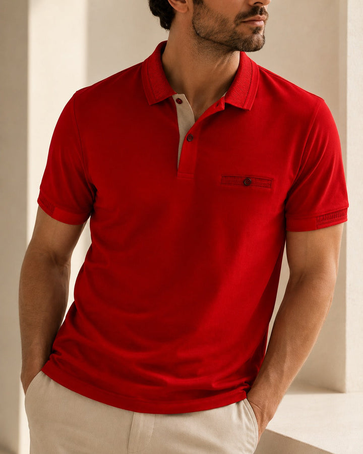 polo cuello tejido hombre