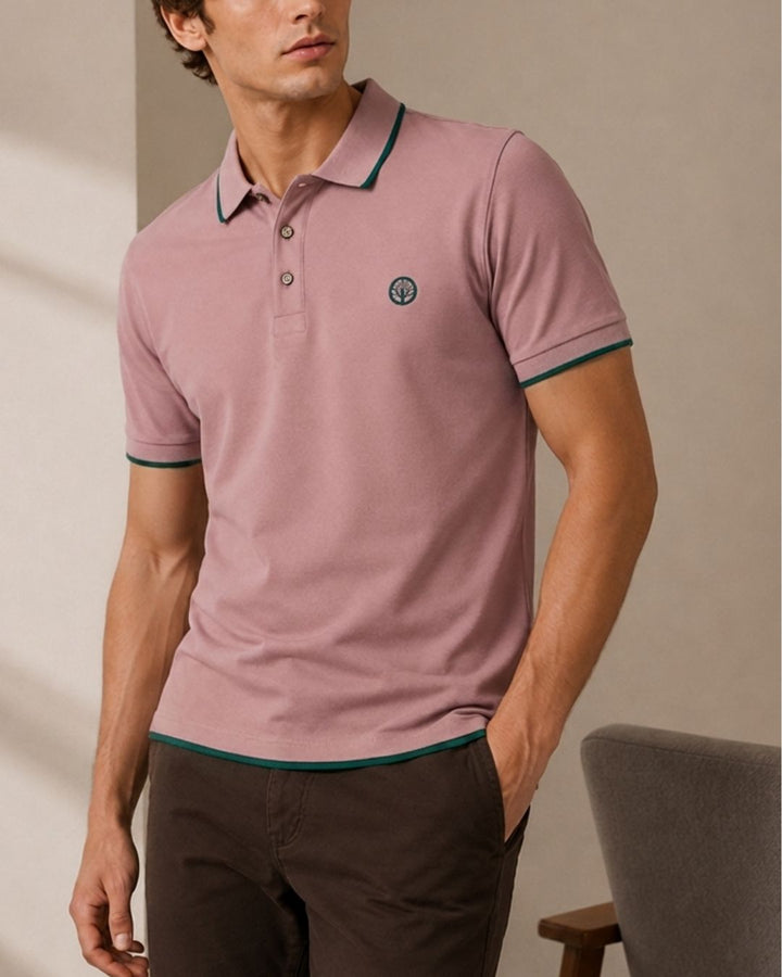 Camiseta Polo Pique Hombre Slim - Purple Rain