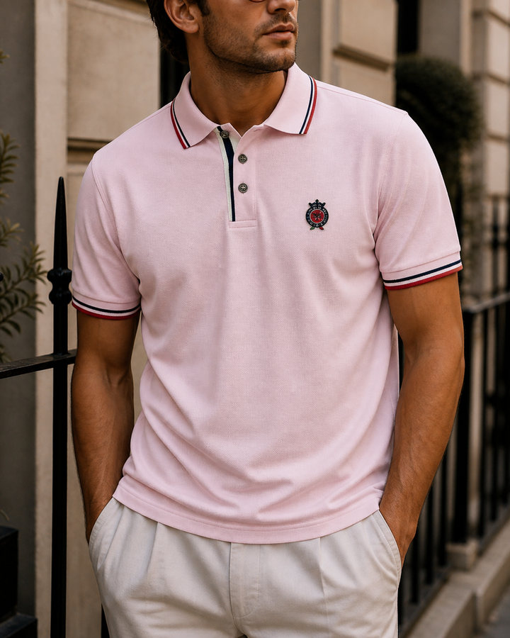 polo hombre tela fría elegante slim fi