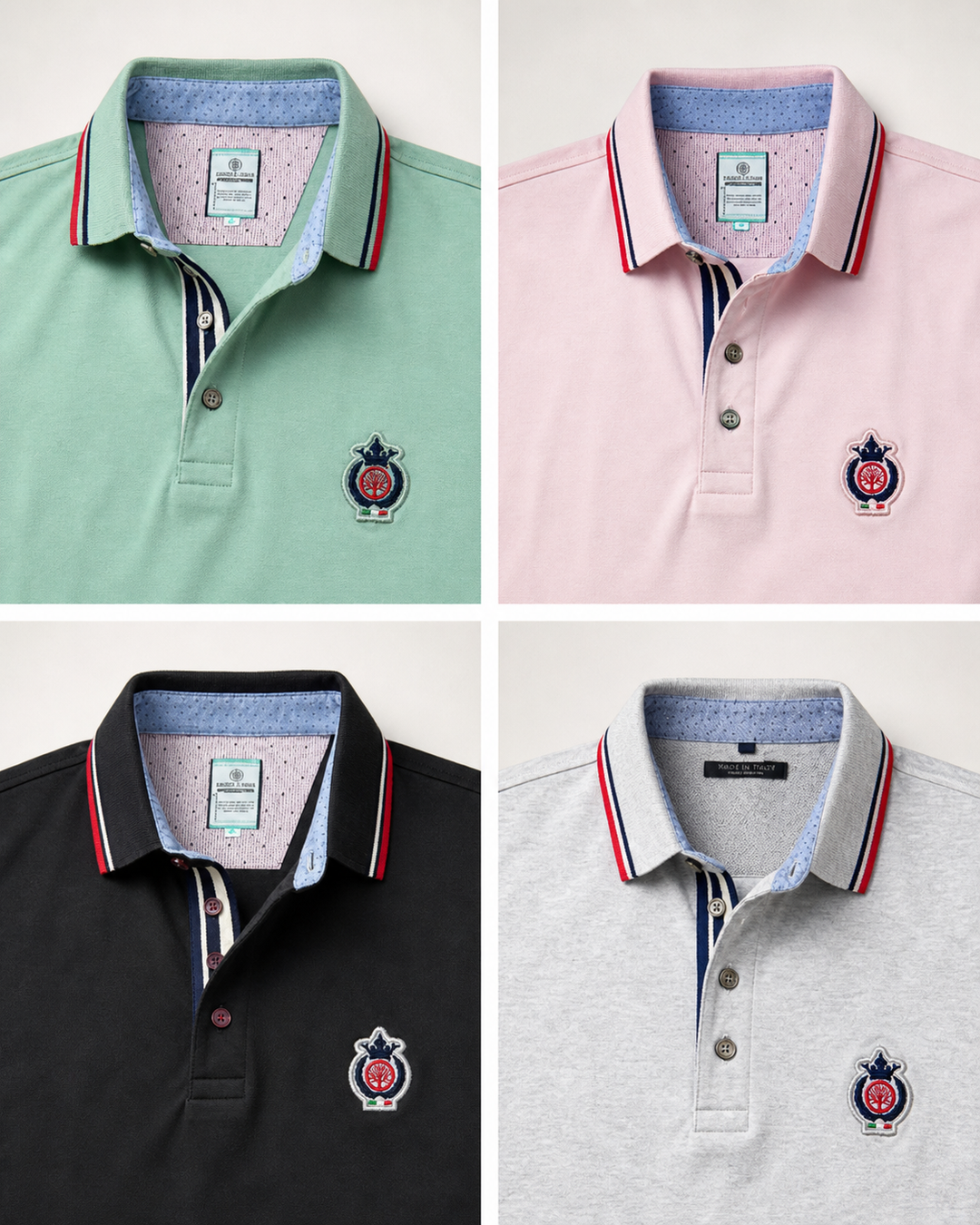 polo hombre tela fría elegante slim fi