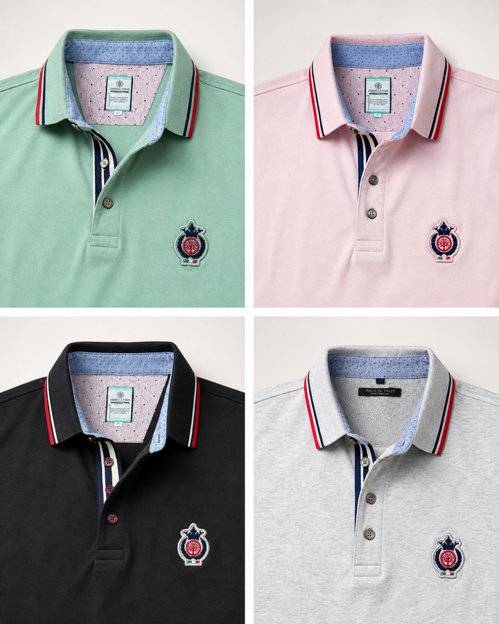 polo hombre tela fría elegante slim fi
