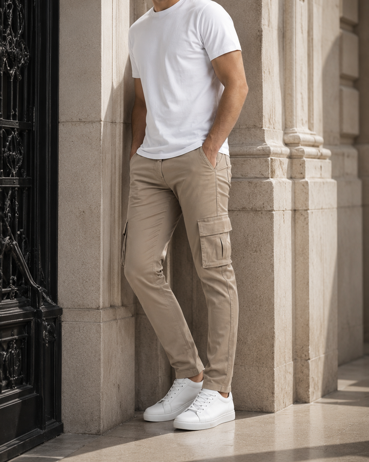 Pantalón Cargo Slim Fit Hombre