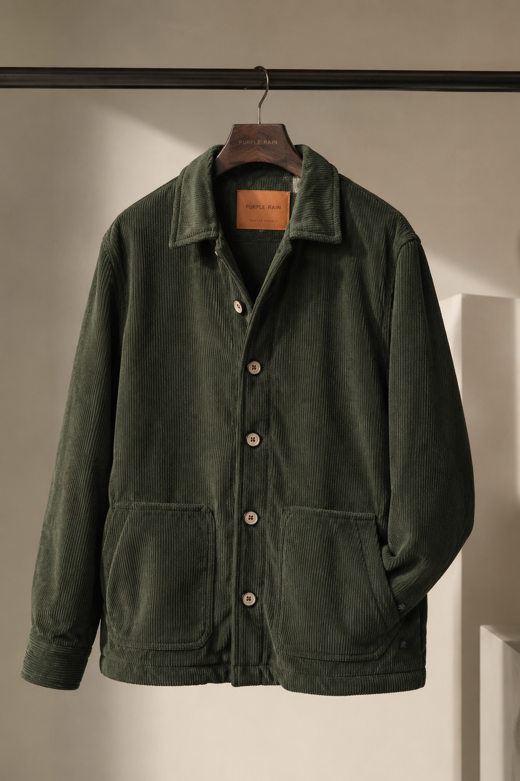 Chaqueta Signature- Pana Acolchada Hombre Verde - Purple Rain