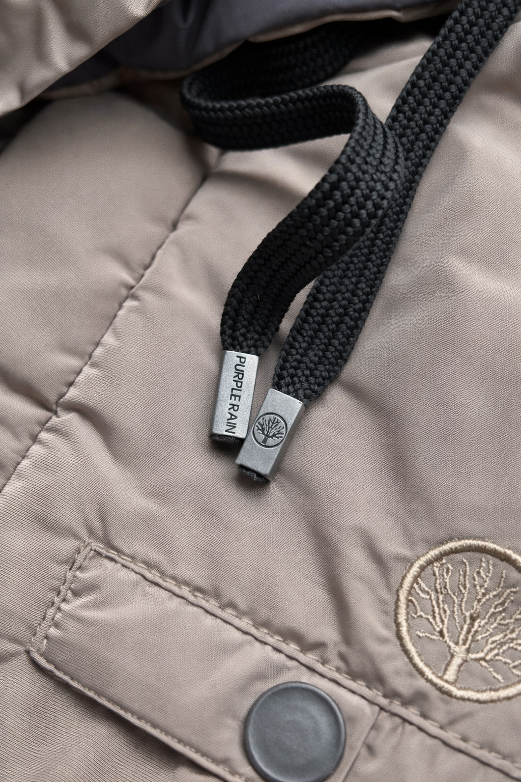 Parka Reversible Storm — Nylon Acolchado con Capota Desmontable - Purple Rain