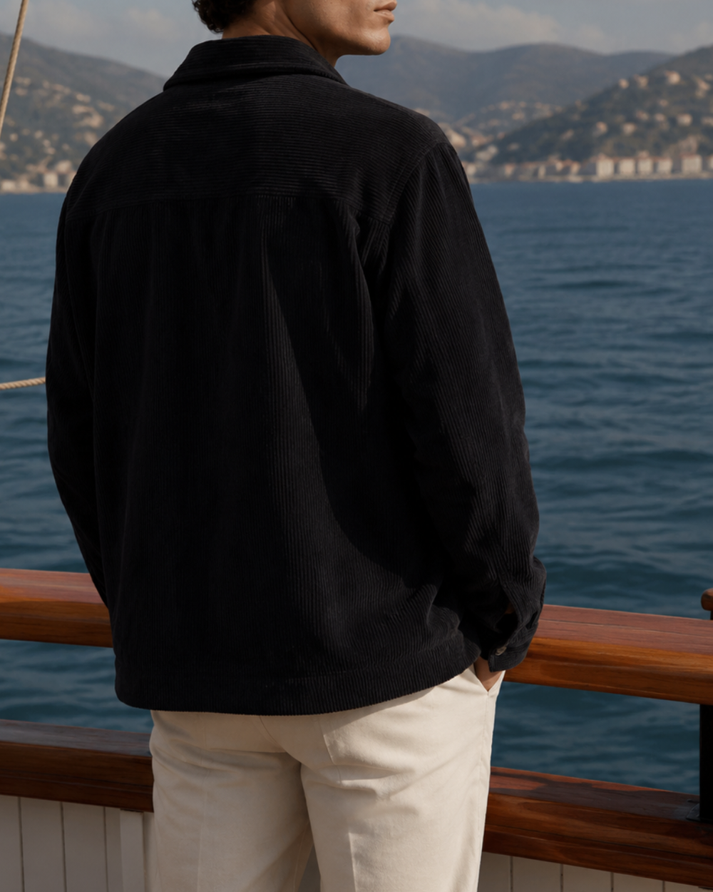 Chaqueta Signature- Pana Acolchada Hombre Negra - Purple Rain