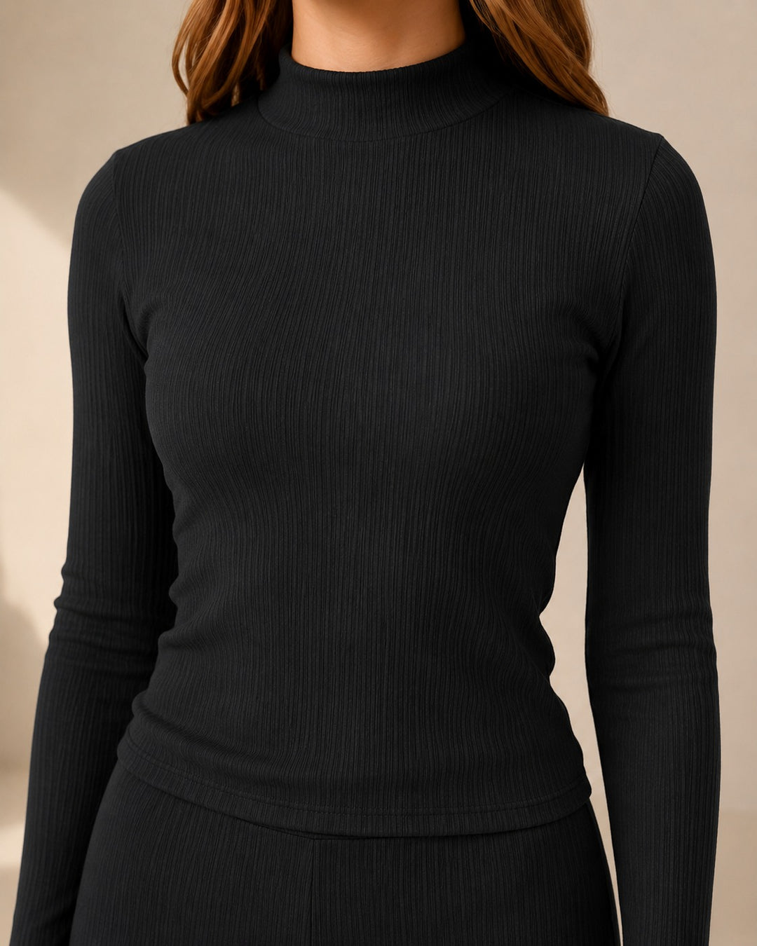 blusa cuello alto mujer