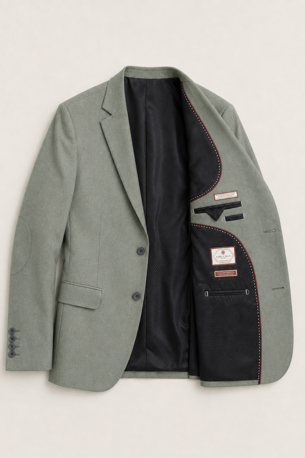 BLAZER HOMBRE TIPO PAÑO VERDE SECO