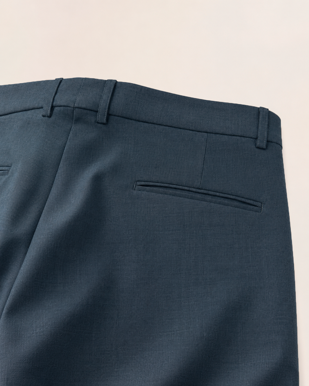 Pantalón Sastrero old money Textura Tipo Paño Azul Petroleo