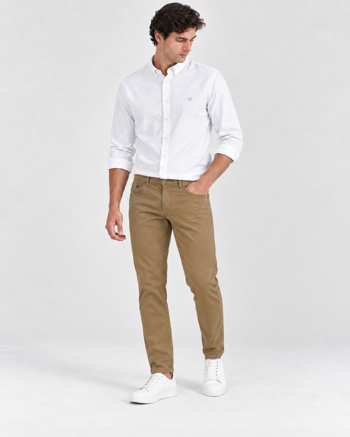 Pantalón Drill Premium Texturizado Semi Entubado