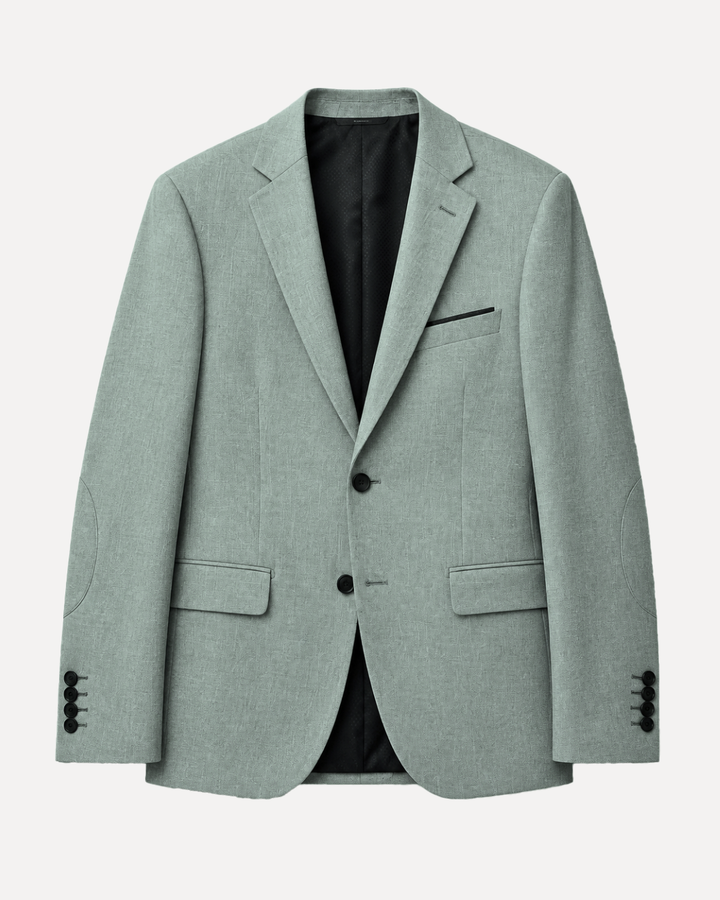 BLAZER HOMBRE TIPO PAÑO  gris verdoso