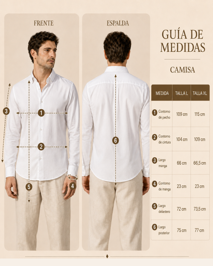 Camisa Siena en Tela Fría Premium