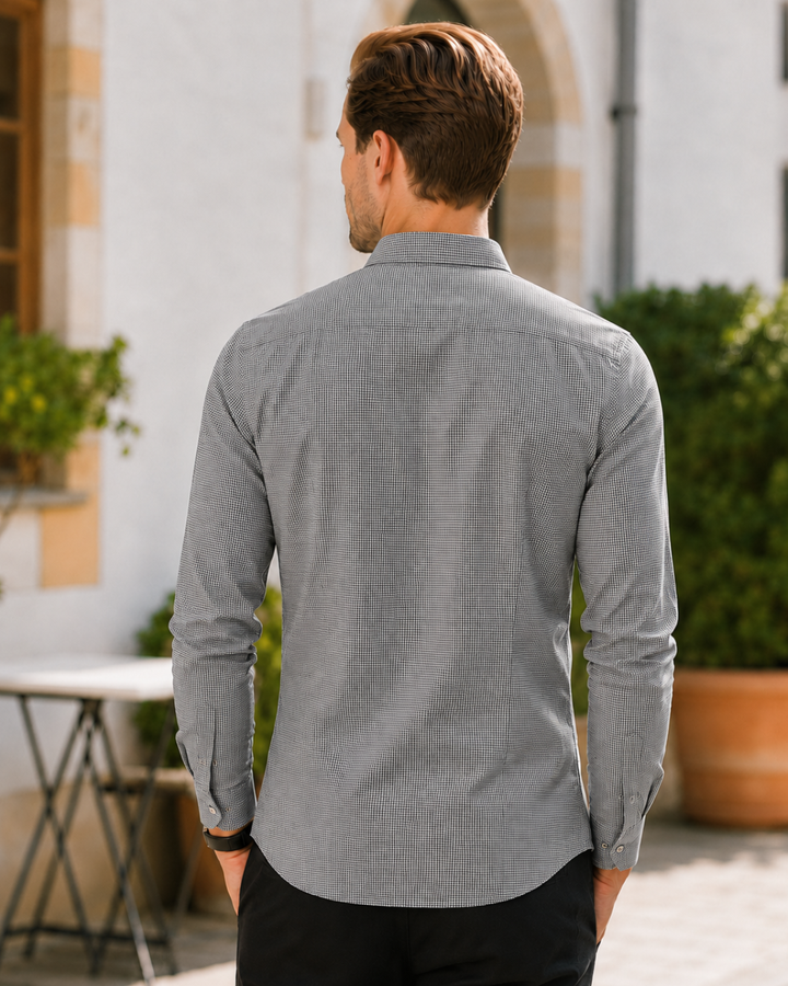 Camisa Esencial Hombre Manga Larga de Puntos