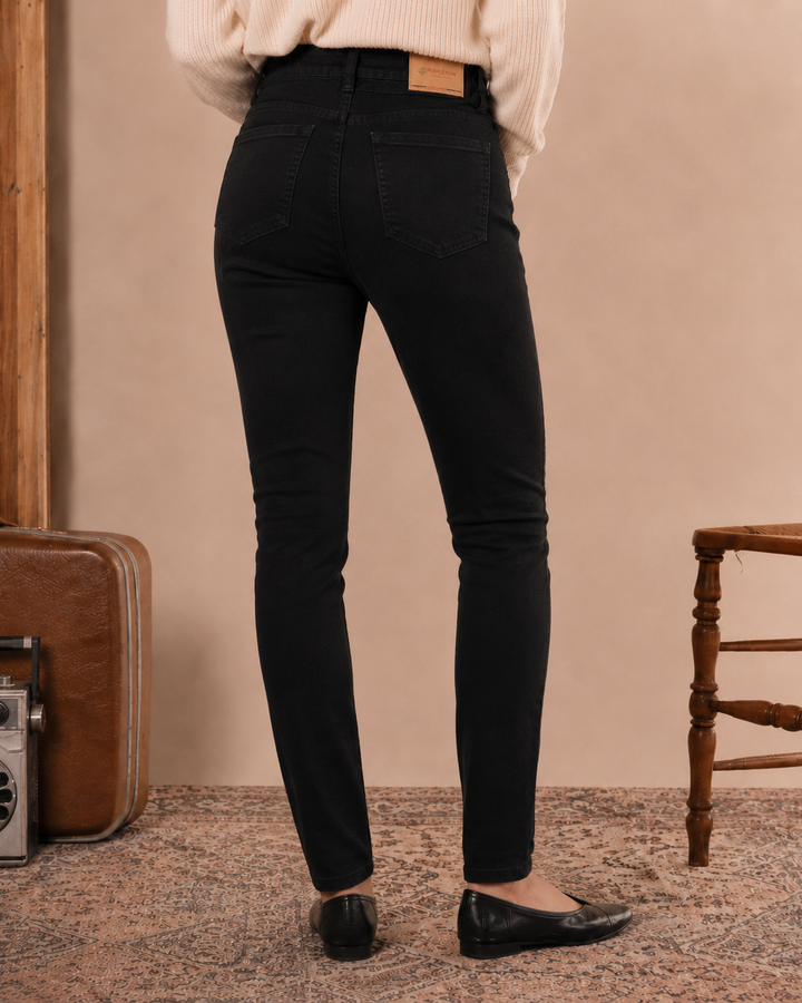 Jean Skinny Negro de Tiro Alto para Mujer - Purple Rain