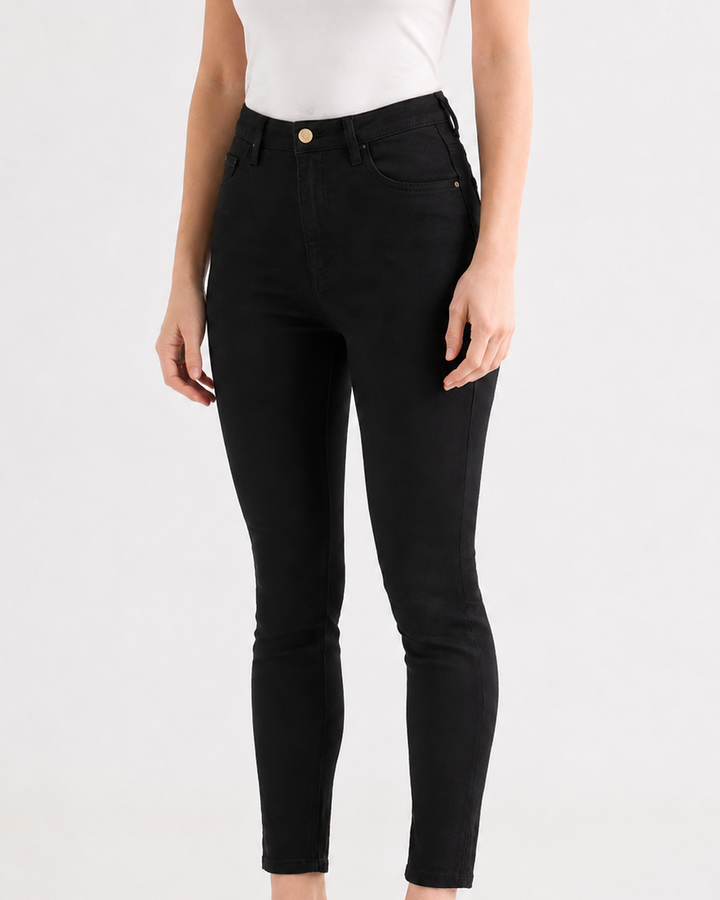 Jean Skinny Negro de Tiro Alto para Mujer - Purple Rain