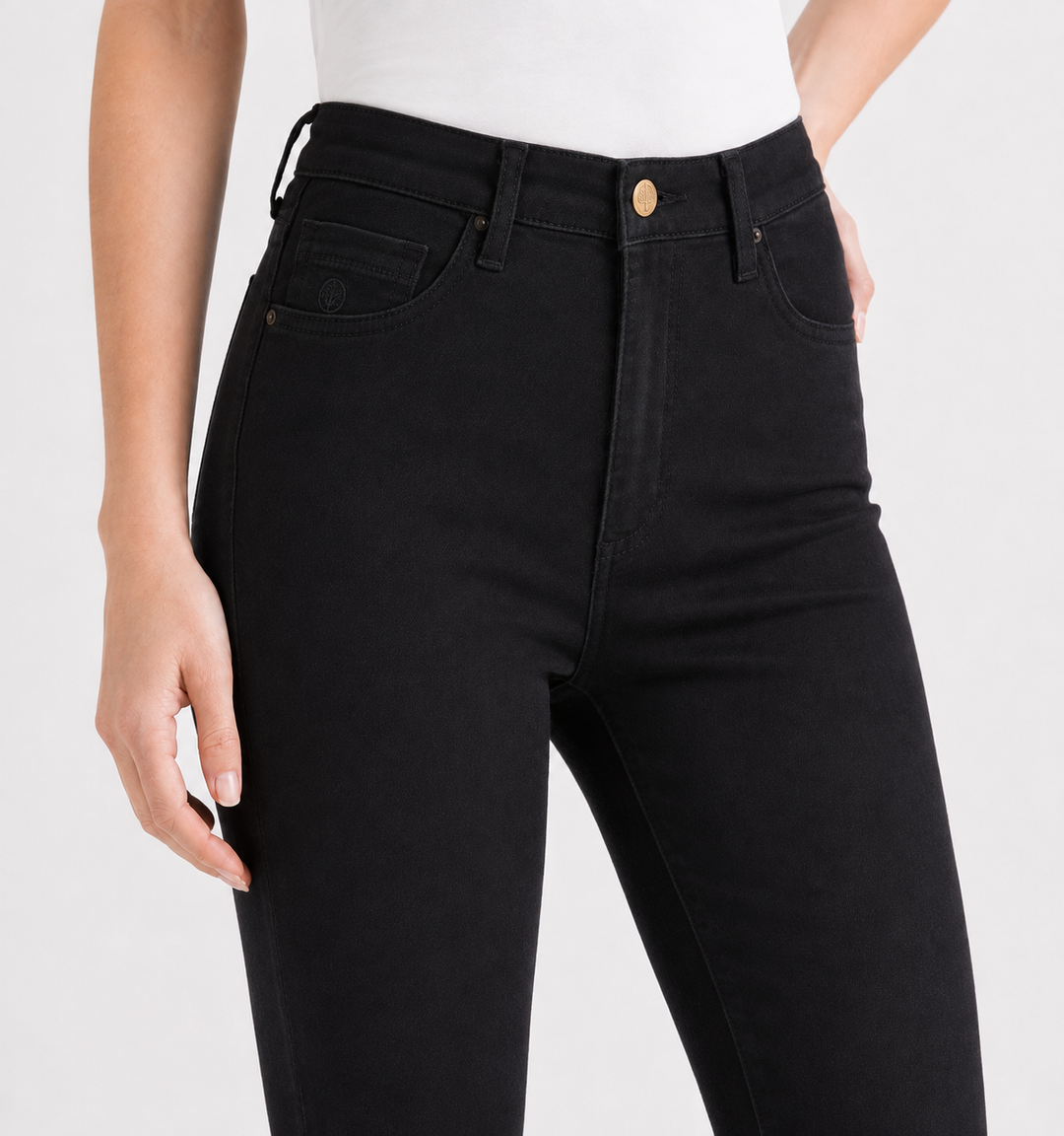 Jean Skinny Negro de Tiro Alto para Mujer - Purple Rain
