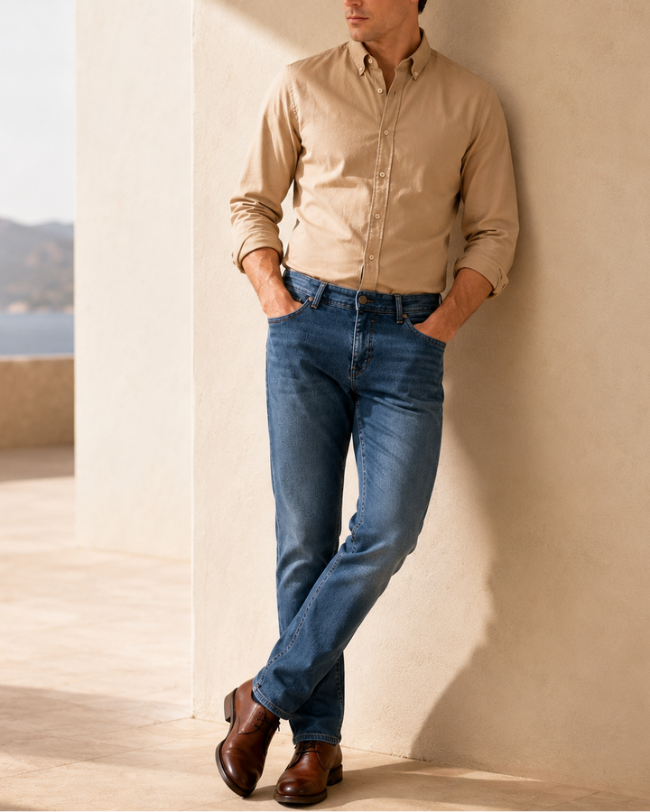 denim slim fit azul oscuro suave