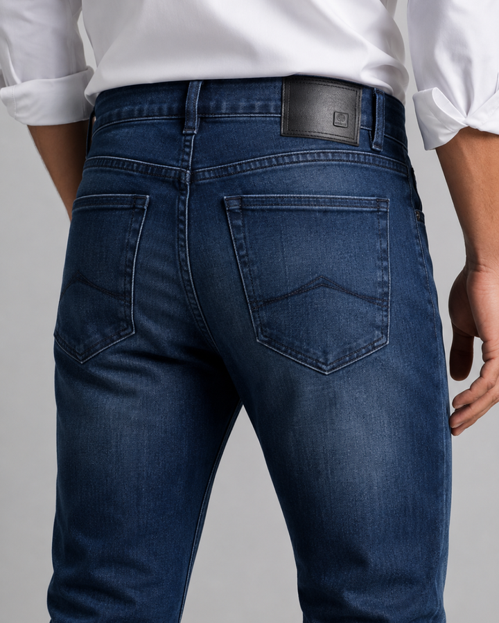 pantalón denim recto