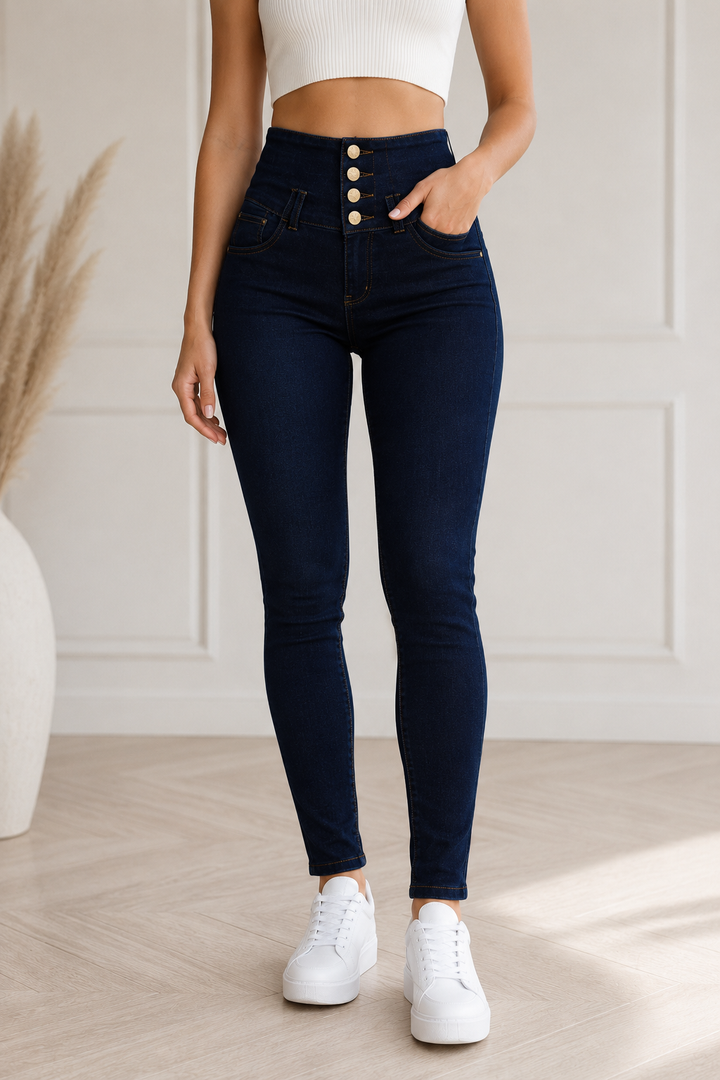 Jean skinny  Control Total Cintura Alta