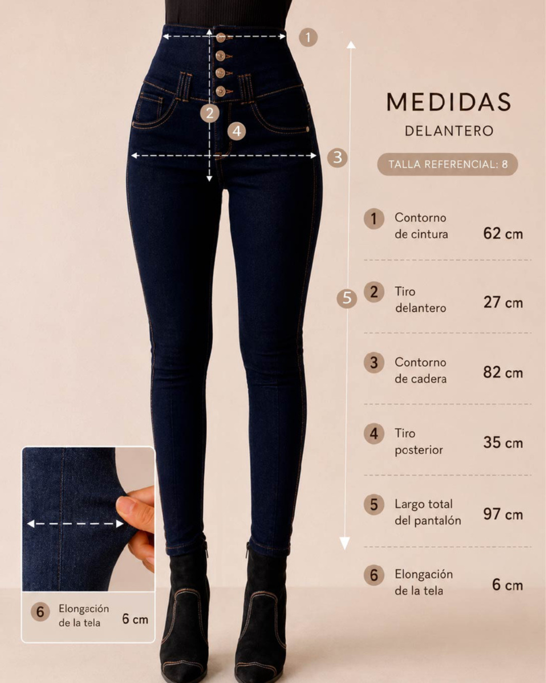 Controla y moldea el abdomen.
Define la cintura de forma natural.
Brinda mayor seguridad y soporte.
Realza la figura sin sacrificar comodidad.
Ideal para uso diario o para ocasiones especiales.