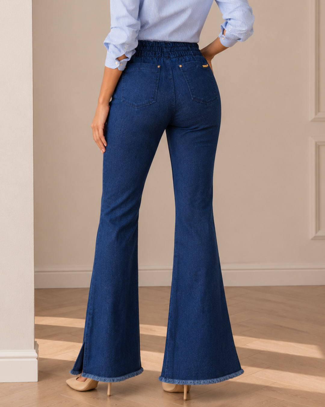 Jean Flare Dama con Abertura en Bota
