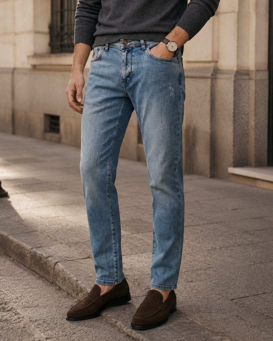 jean azul claro hombre