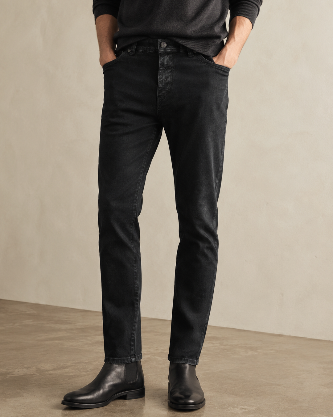 jean negro stretch hombre