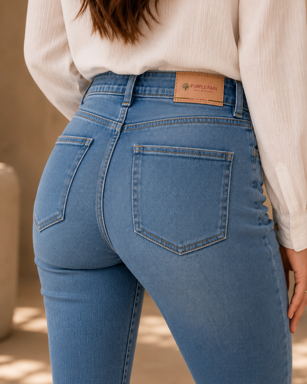 pantalón skinny tiro alto