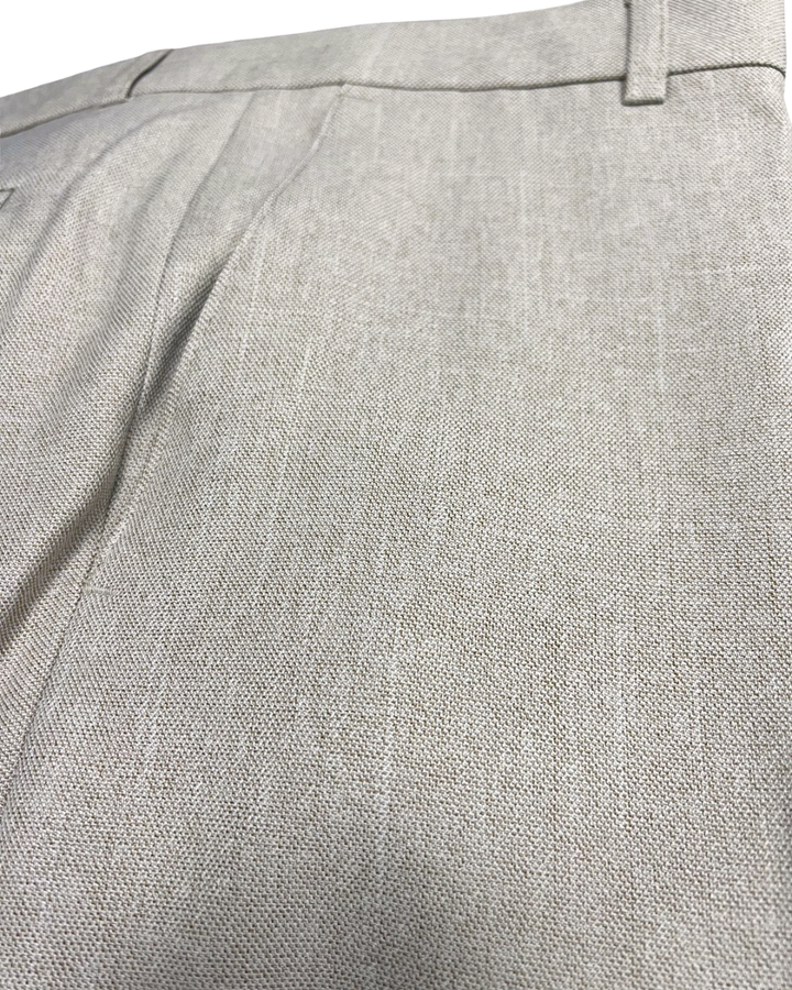 Pantalón Sastre Essential Fit Beige texturizado - Purple Rain