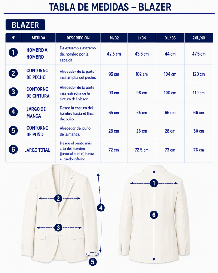 BLAZER HOMBRE TIPO PAÑO  Crudo