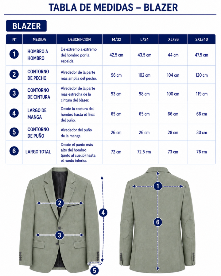 BLAZER HOMBRE TIPO PAÑO  Verde Selva