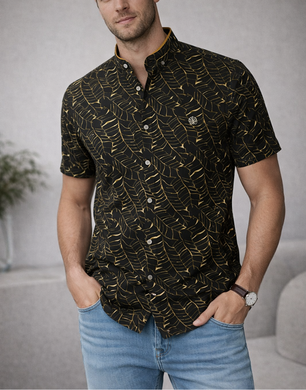 CAMISA MANGA CORTA |CUELLO NERU - Purple Rain
