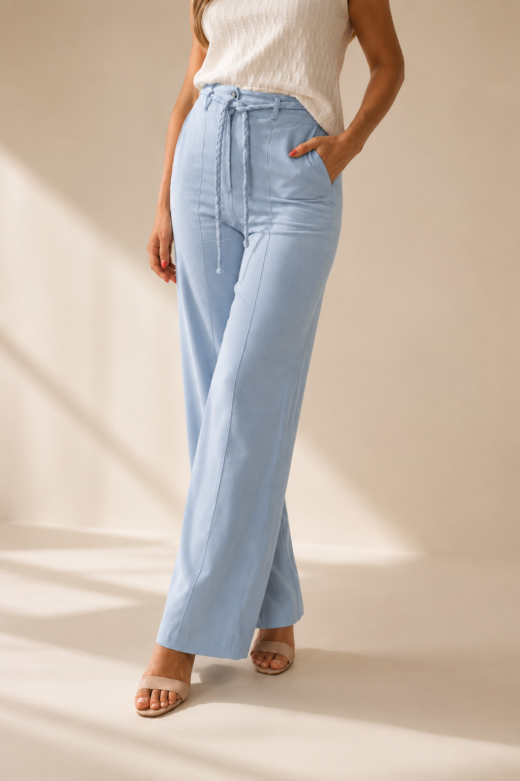 Pantalón Aura Linen - Purple Rain
