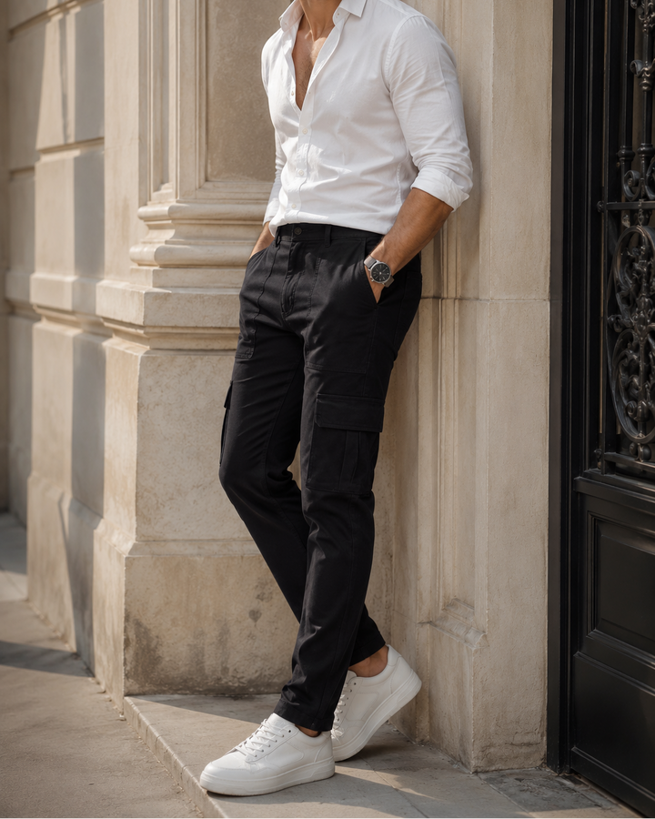 Pantalón Cargo Slim Fit Hombre