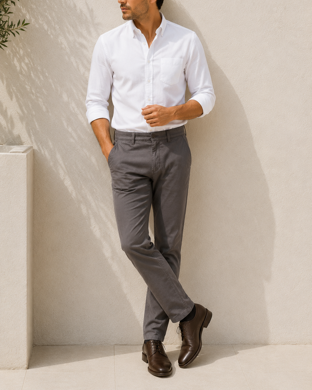 pantalón flexible hombre