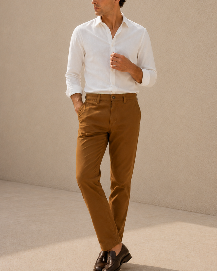 pantalón de algodón hombre