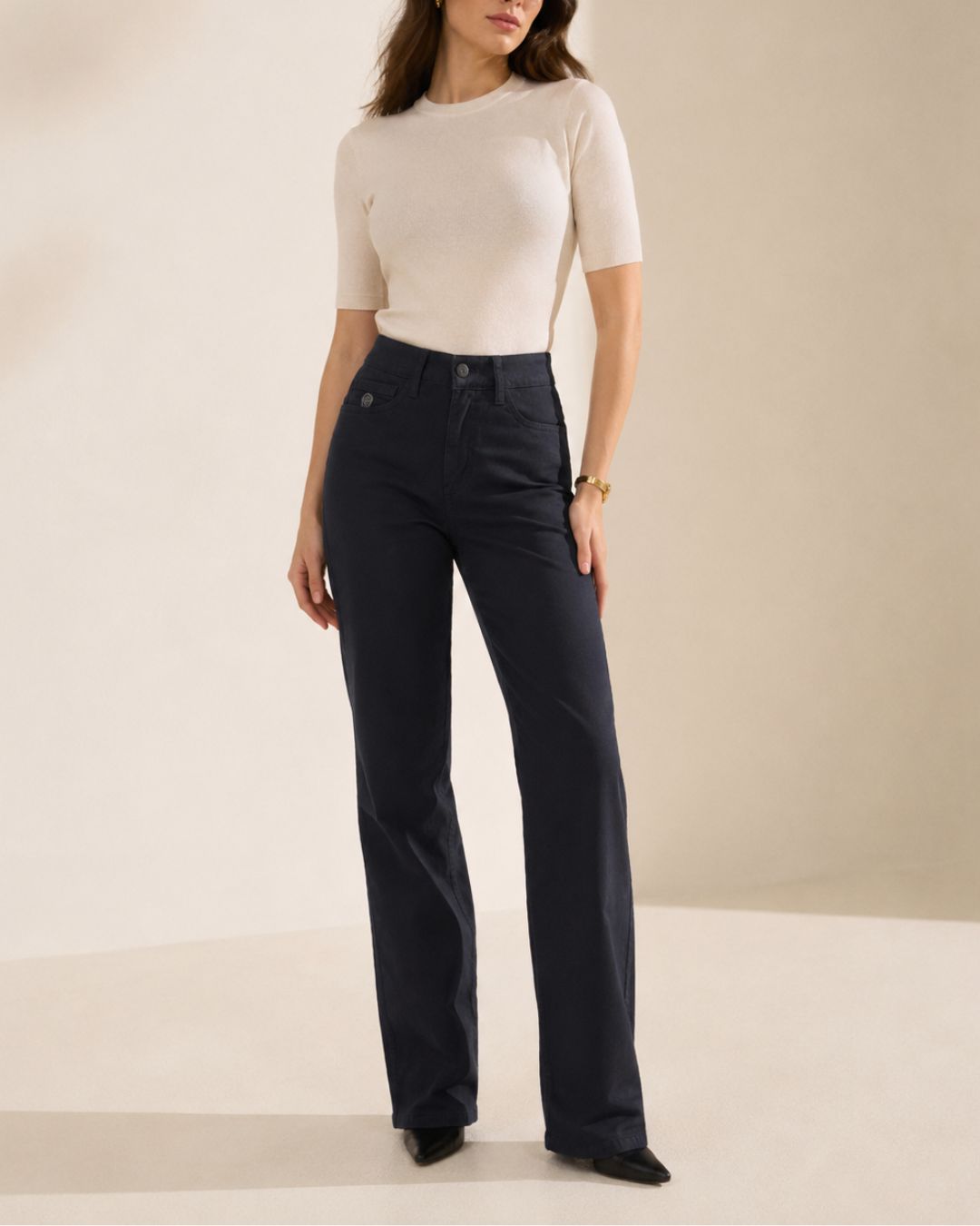 pantalón drill negro dama 