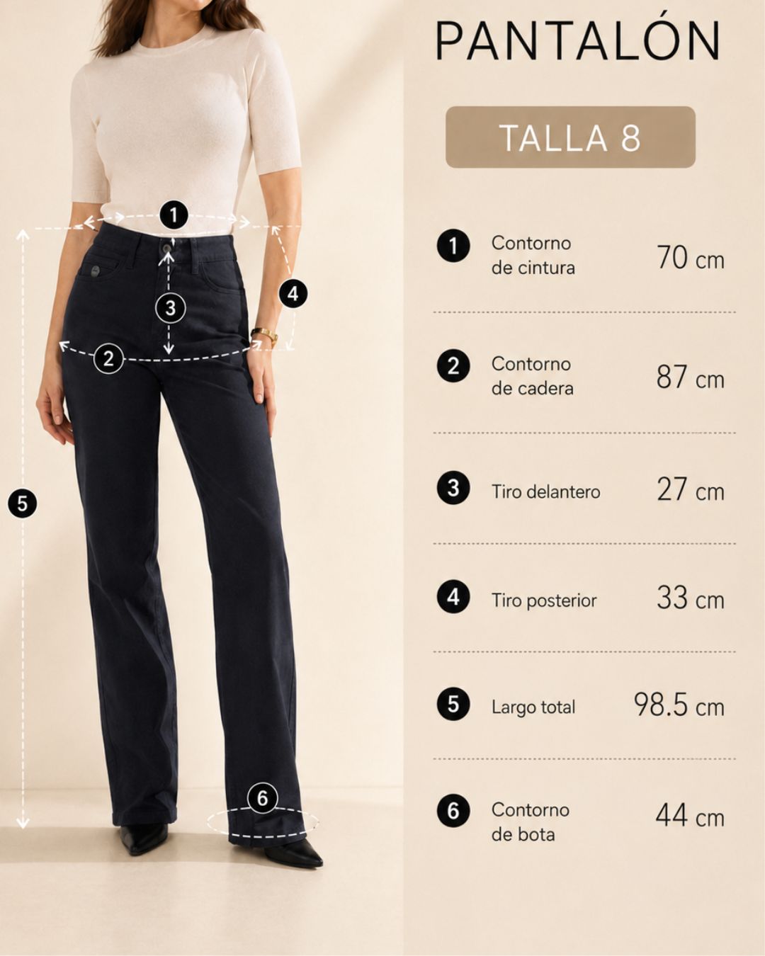 pantalón drill negro dama 