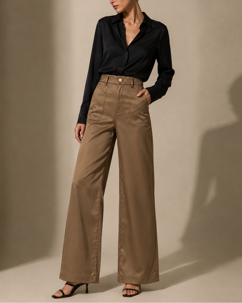 pantalón tiro alto mujer