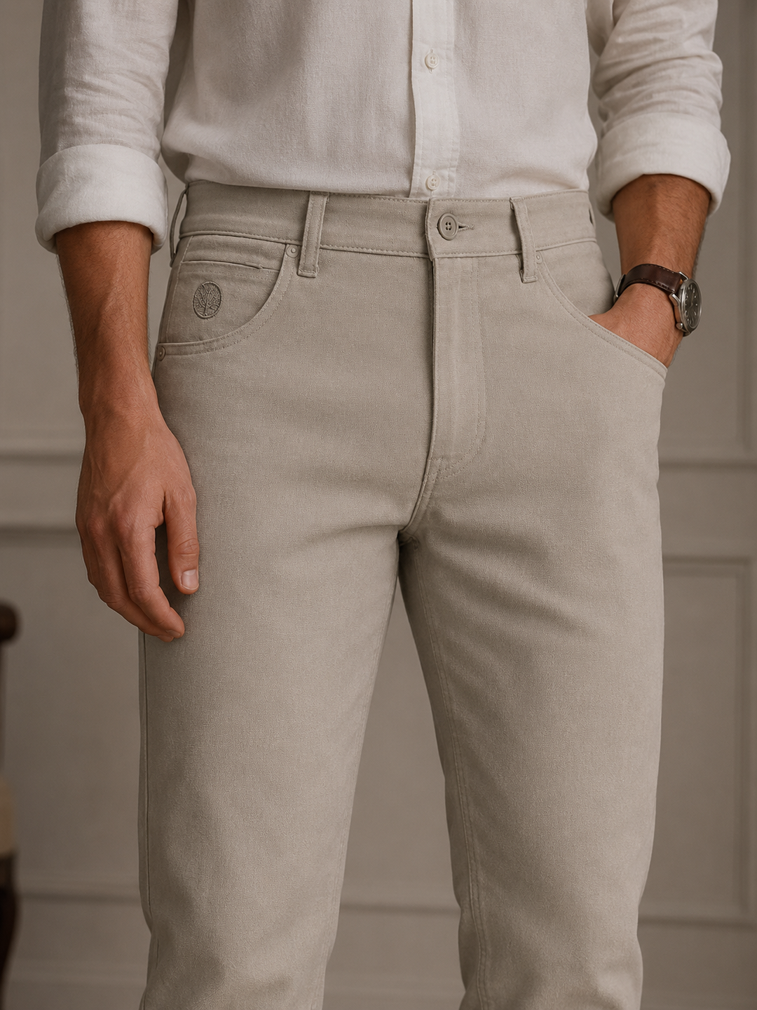 pantalón con cierre invisible