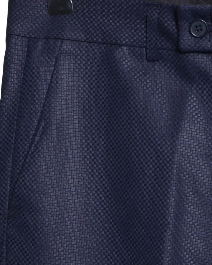 Pantalón Sastre Azul Marino Texturizado – Slim