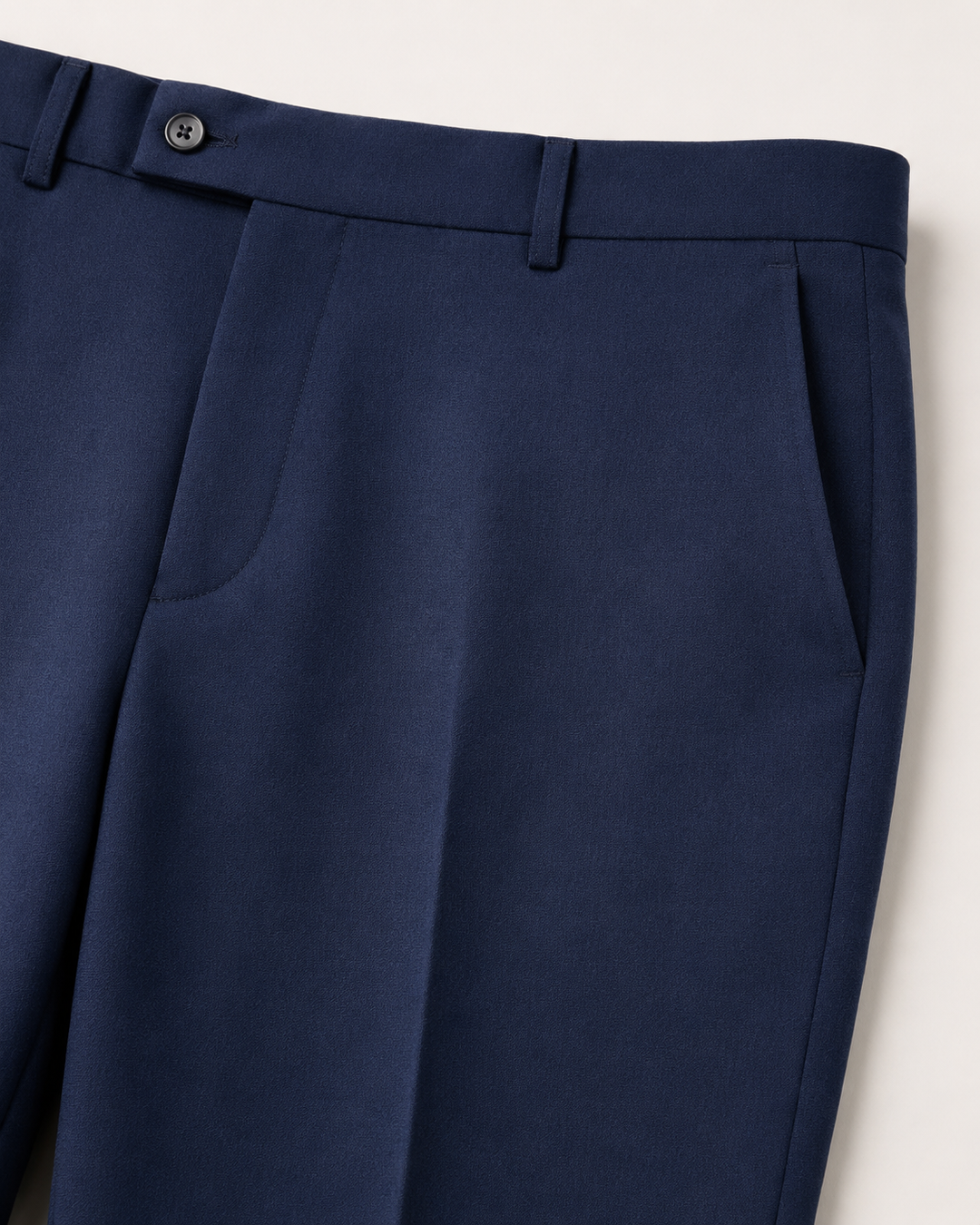 Pantalón Sastrero Textura Tipo Paño Azul Oscuro