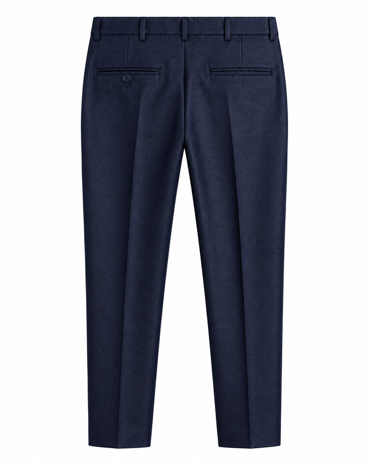 Pantalón Sastre Azul Marino Texturizado – Slim