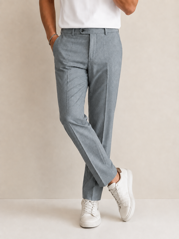 Pantalón tipo sastre silueta recta Gris glazer