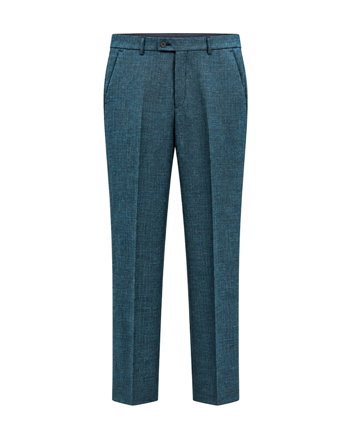 Traje Hombre Premium Texturizado Azul Petróleo