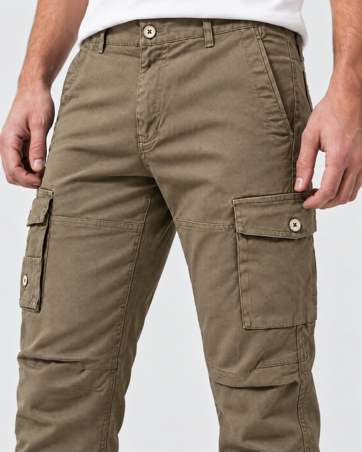 Pantalón Cargo Hombre Drill Micropunto
